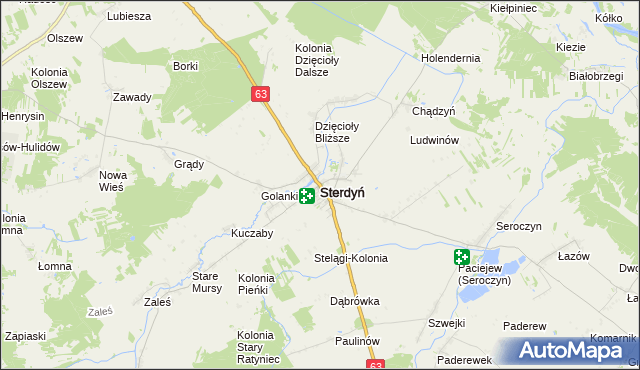 mapa Sterdyń, Sterdyń na mapie Targeo