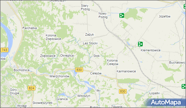 mapa Stok gmina Końskowola, Stok gmina Końskowola na mapie Targeo