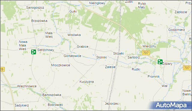 mapa Stolniki, Stolniki na mapie Targeo