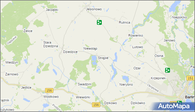 mapa Strąpie, Strąpie na mapie Targeo