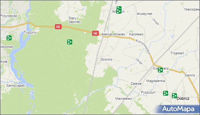 mapa Stronno gmina Dobrcz, Stronno gmina Dobrcz na mapie Targeo