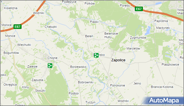 mapa Strońsko, Strońsko na mapie Targeo