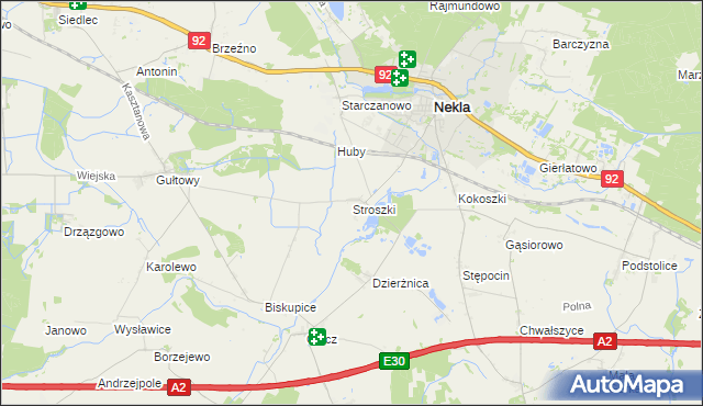 mapa Stroszki, Stroszki na mapie Targeo