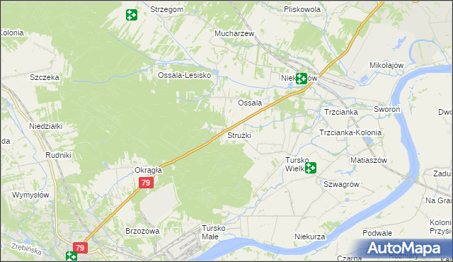 mapa Strużki, Strużki na mapie Targeo