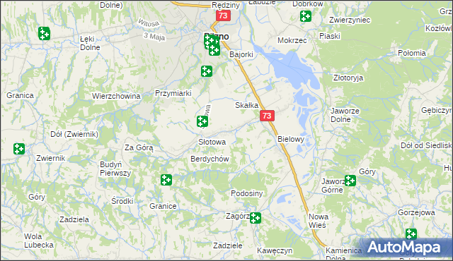 mapa Strzegocice, Strzegocice na mapie Targeo