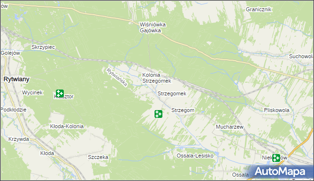 mapa Strzegomek, Strzegomek na mapie Targeo