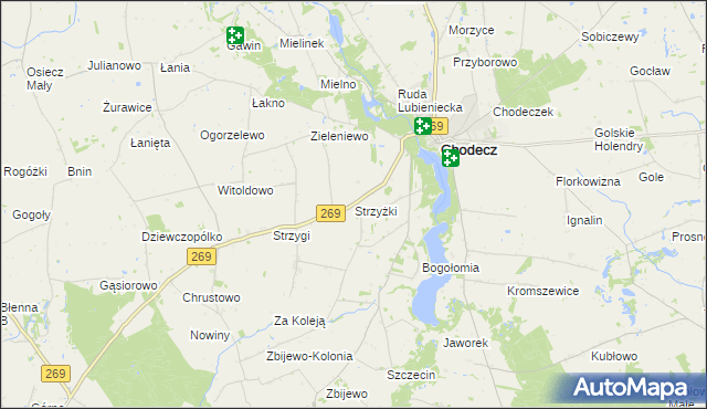 mapa Strzyżki, Strzyżki na mapie Targeo