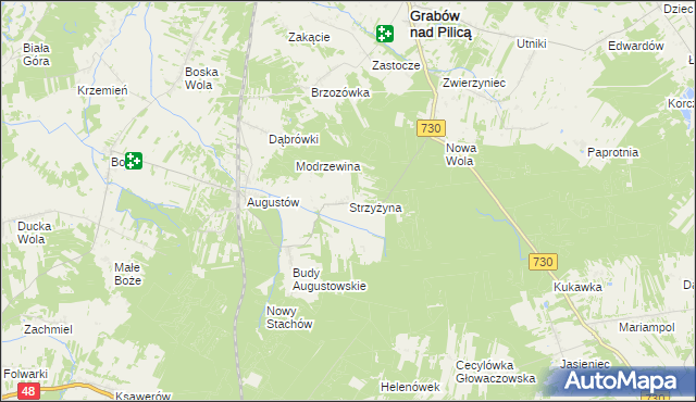 mapa Strzyżyna, Strzyżyna na mapie Targeo