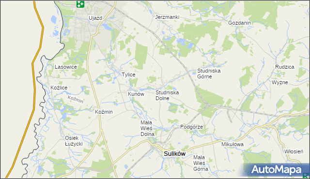 mapa Studniska Dolne, Studniska Dolne na mapie Targeo