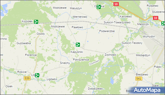 mapa Sudragi, Sudragi na mapie Targeo