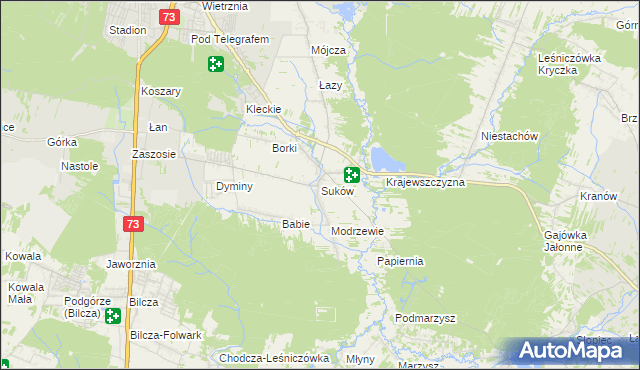 mapa Suków gmina Daleszyce, Suków gmina Daleszyce na mapie Targeo