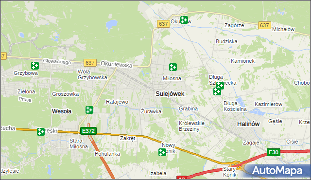 mapa Sulejówek, Sulejówek na mapie Targeo