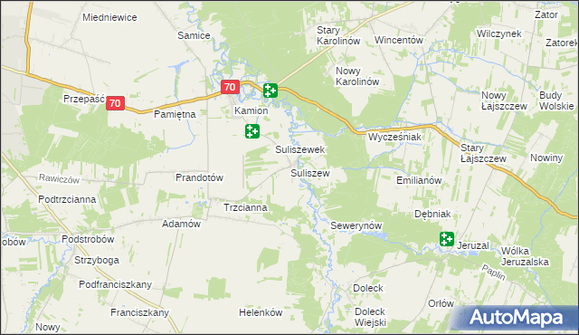 mapa Suliszew, Suliszew na mapie Targeo