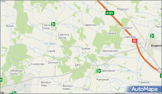 mapa Sułków gmina Góra, Sułków gmina Góra na mapie Targeo