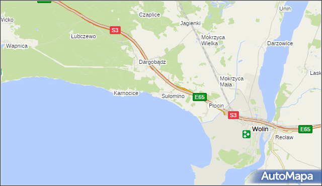 mapa Sułomino, Sułomino na mapie Targeo