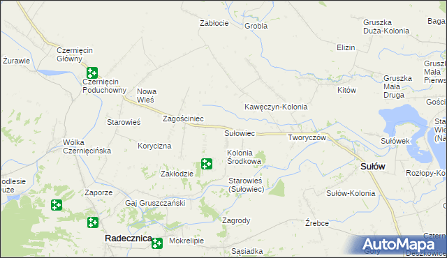 mapa Sułowiec, Sułowiec na mapie Targeo