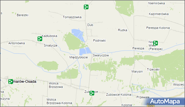 mapa Swaryczów, Swaryczów na mapie Targeo