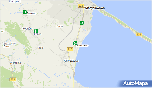 mapa Swarzewo, Swarzewo na mapie Targeo