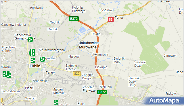 mapa Świdniczek, Świdniczek na mapie Targeo