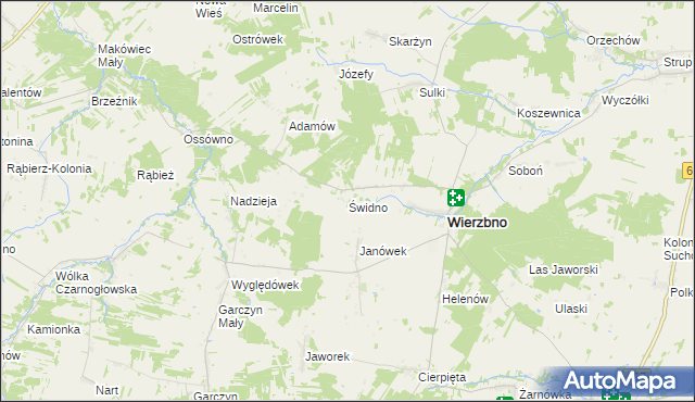mapa Świdno gmina Wierzbno, Świdno gmina Wierzbno na mapie Targeo