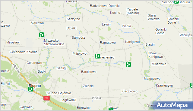 mapa Święcieniec, Święcieniec na mapie Targeo