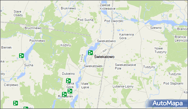 mapa Świekatowo, Świekatowo na mapie Targeo