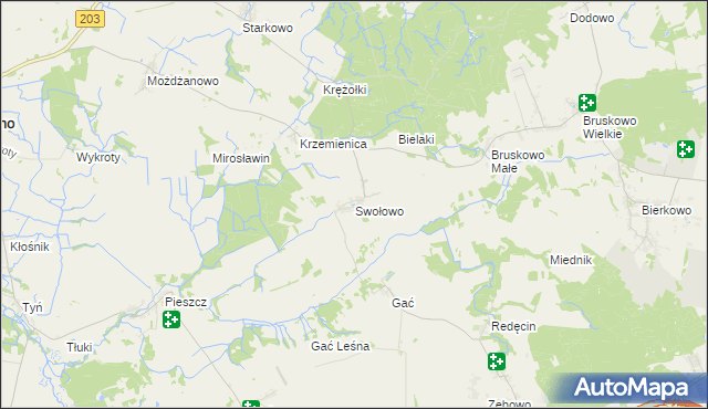 mapa Swołowo, Swołowo na mapie Targeo