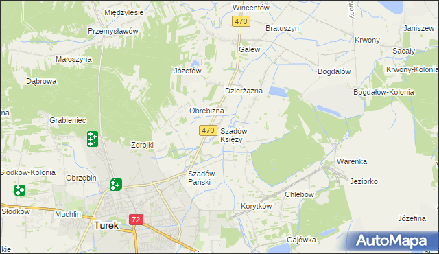 mapa Szadów Księży, Szadów Księży na mapie Targeo