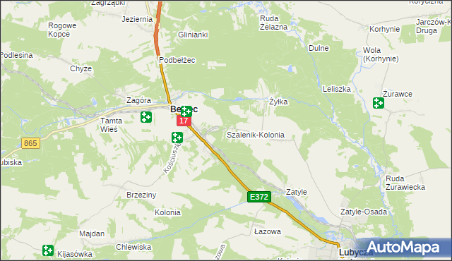 mapa Szalenik-Kolonia, Szalenik-Kolonia na mapie Targeo