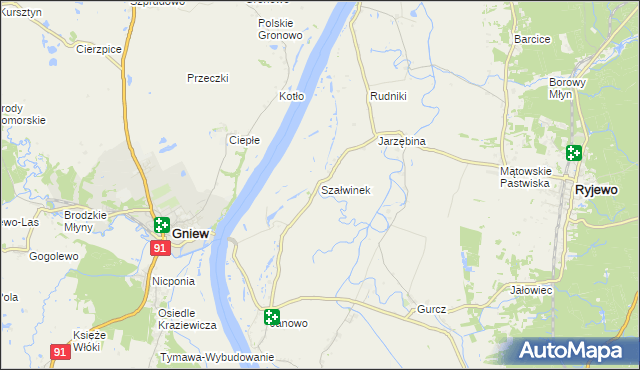 mapa Szałwinek, Szałwinek na mapie Targeo