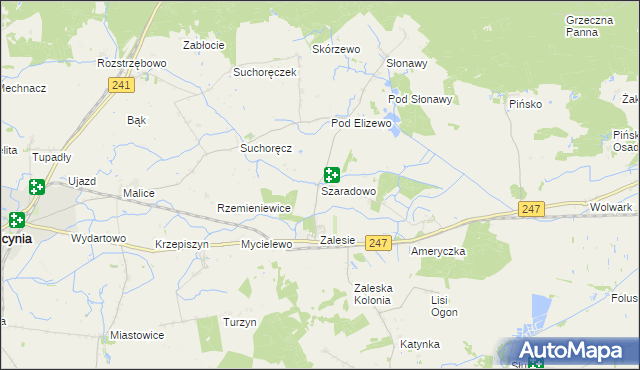 mapa Szaradowo, Szaradowo na mapie Targeo