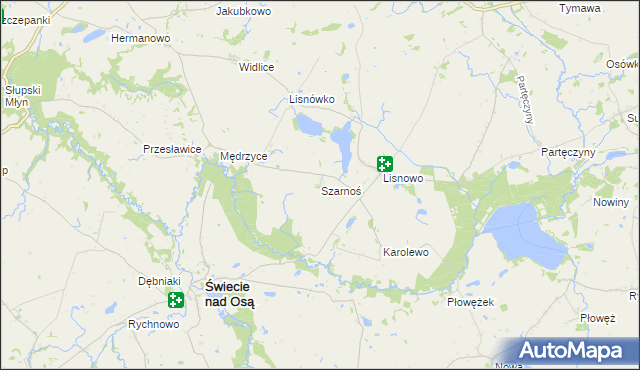 mapa Szarnoś, Szarnoś na mapie Targeo