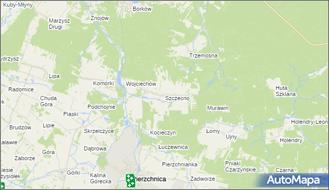 mapa Szczecno, Szczecno na mapie Targeo