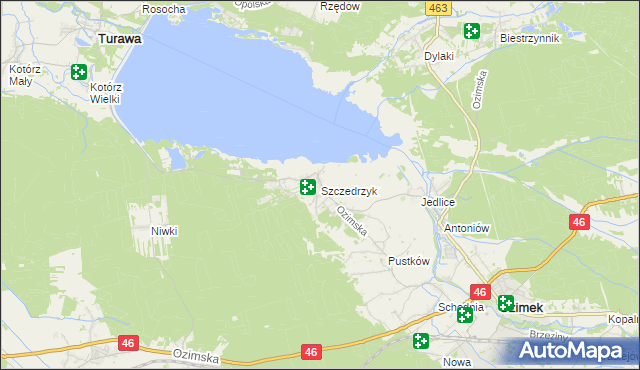 mapa Szczedrzyk, Szczedrzyk na mapie Targeo