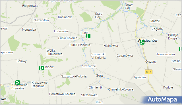 mapa Szczuczki VI Kolonia, Szczuczki VI Kolonia na mapie Targeo