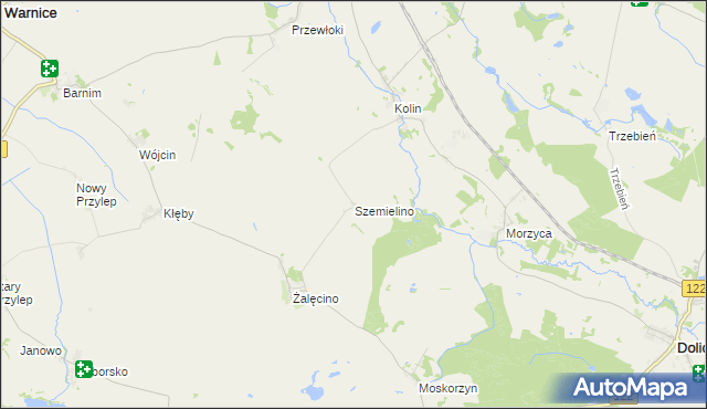 mapa Szemielino, Szemielino na mapie Targeo