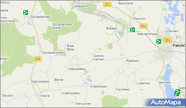 mapa Szeroki Kamień, Szeroki Kamień na mapie Targeo