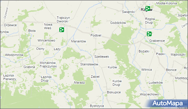 mapa Szetlewek, Szetlewek na mapie Targeo