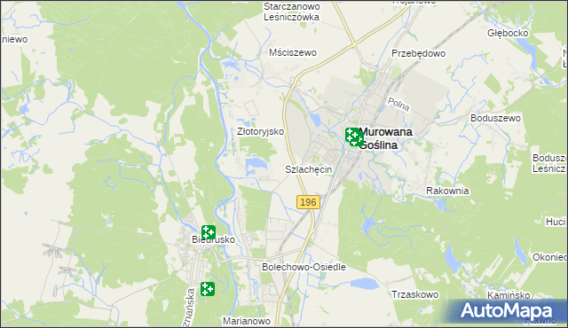 mapa Szlachęcin, Szlachęcin na mapie Targeo