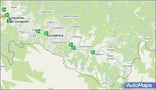 mapa Szlachtowa, Szlachtowa na mapie Targeo