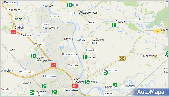 mapa Szówsko, Szówsko na mapie Targeo