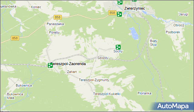 mapa Szozdy, Szozdy na mapie Targeo