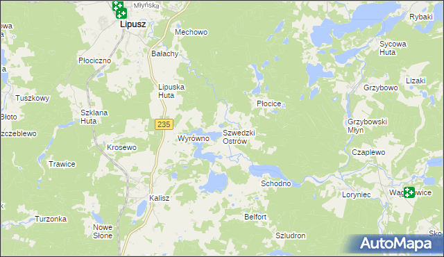 mapa Szwedzki Ostrów, Szwedzki Ostrów na mapie Targeo