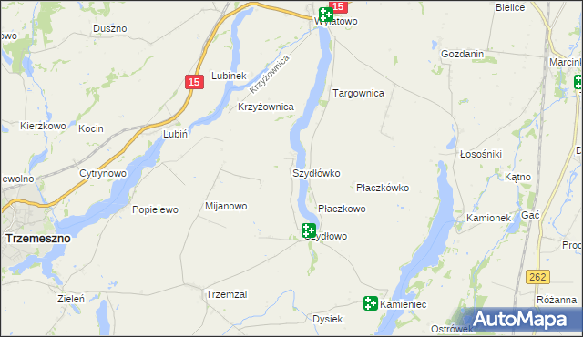 mapa Szydłówko, Szydłówko na mapie Targeo