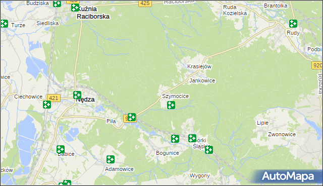 mapa Szymocice, Szymocice na mapie Targeo