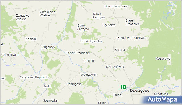 mapa Tańsk-Kiernozy, Tańsk-Kiernozy na mapie Targeo
