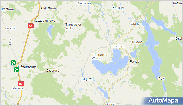 mapa Targowska Wólka, Targowska Wólka na mapie Targeo