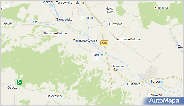 mapa Tarnawa Duża, Tarnawa Duża na mapie Targeo