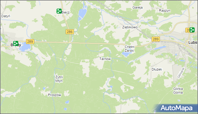 mapa Tarnów gmina Lubsko, Tarnów gmina Lubsko na mapie Targeo