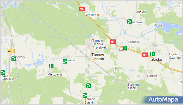 mapa Tarnów Opolski, Tarnów Opolski na mapie Targeo